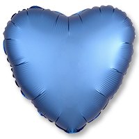 Шар СЕРДЦЕ 45см Сатин Azure