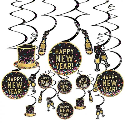 Спирали Happy New Year Конфетти 30шт