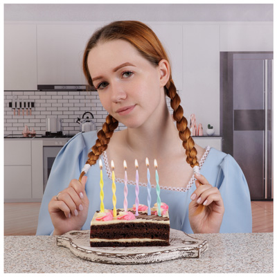 Свечи для торта Свечи Спираль Пастель 10см 6шт