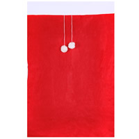 Мешок Деда Мороза красный/белый 60х90см