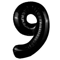 Шар цифра "9", 101см Пастель Black