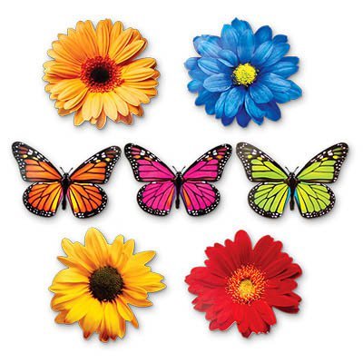 Баннер-комплект Бабочки Цветы, 12 шт.