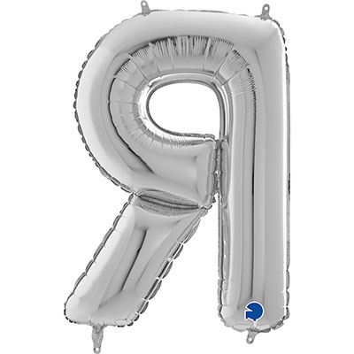 Шарики из фольги Шар буква "Я" или "R", 66см Silver