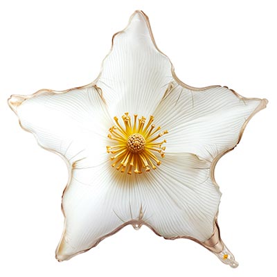 Цветы Любимым Шар фигура GLAM Цветок белый 1207-6582