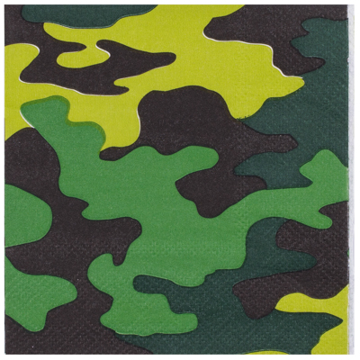 Салфетки Салфетки Камуфляж, 25 см, 12 штук