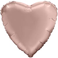 Шар сердце 76см Металлик Rose Gold