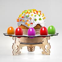  Подставка Пасхальная Кулич 12 яиц 23см 1502-6986