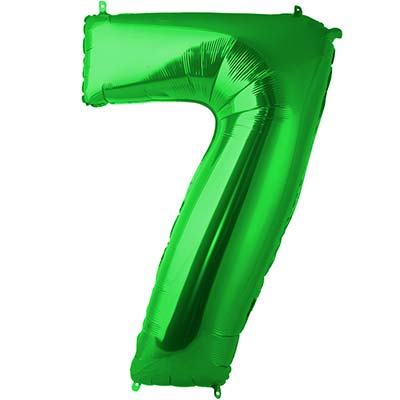 Шарики из фольги Шар цифра "7", 102см Green