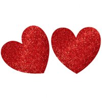 Валентинов День Баннер-комплект Сердца блеск, 20 штук 1505-1320