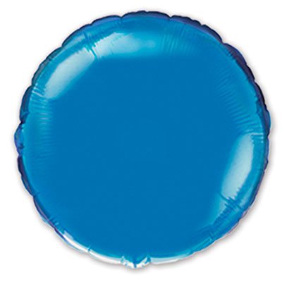 Шарик 4" круг металлик Blue