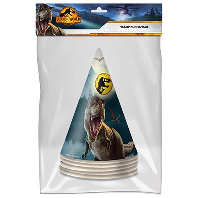 Головные уборы Колпаки Jurassic World, 6шт