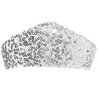 Русский стиль окошник-Ободок Стильный пайетки серебро 1501-7257