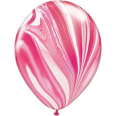 Шарики из латекса Шарик Qualatex 28см Супер Агат Red White