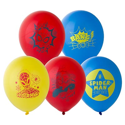 Наборы в упаковках Шары с рисунком Человек Паук 30см, 5шт