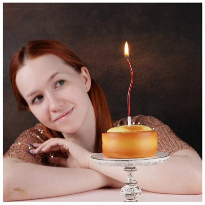 Свечи для торта Свечи Волна красные с подст 13см 12шт