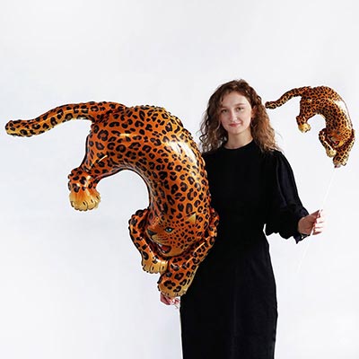 Шарики из фольги Шар мини фигура Леопард