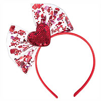 Валентинов День Ободок Бант Сердца красные 1501-5701