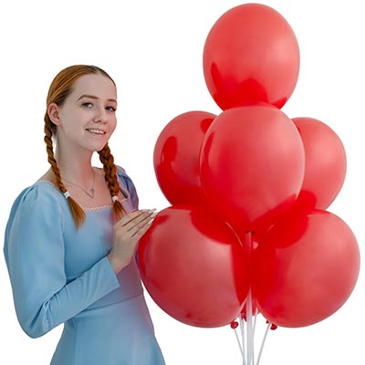 Шарики из латекса Шарик 32см, цвет 080 Металлик Cherry Red