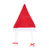 Колпак Новогодний красный с косами