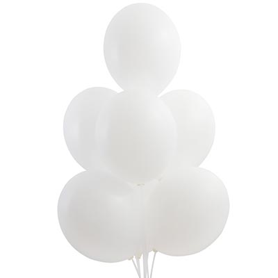 Шарики из латекса Шарик 32см, цвет 002 Пастель White