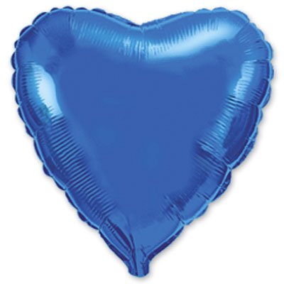 Шарик 4" сердце металлик Blue