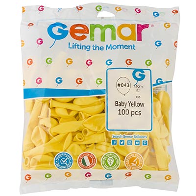 Шарик 13см, цвет 43 Пастель Baby Yellow