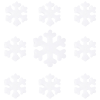 Новый год Наклейка гелев на окно Снежинки белые 1501-6720