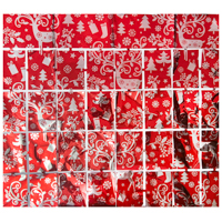 Новый год Занавес фольг Олень серебр/красн 1х2м 1501-6709