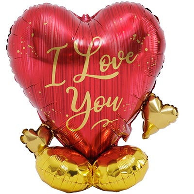 Валентинов День Шар напольный Сердце I LOVE YOU 61см 1208-0903