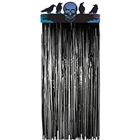 Украшение на дверь Череп Вороны 1х2,4м