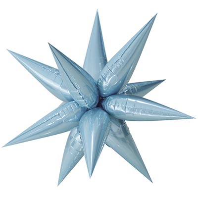 Шарики из фольги Шар 3D ЗВЕЗДА 64см Составная Light Blue