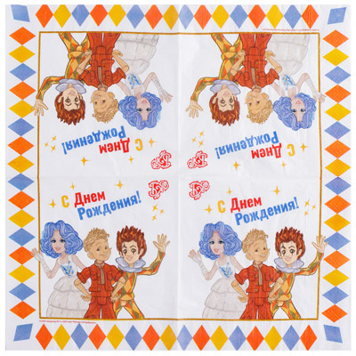 Салфетки Салфетка С ДР Буратино 33см 12шт