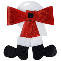 Бант Новогодний Сапоги Санты 24х20см