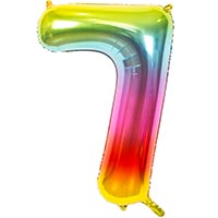 Радужная Шар цифра &quot;7&quot;, 101см Радуга металлик 1207-3402