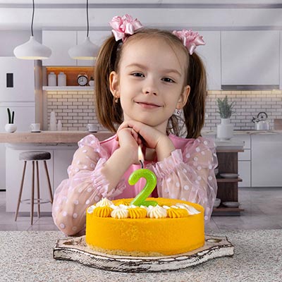 Свечи-цифры Свеча -цифра Блеск "2" 7,6 см