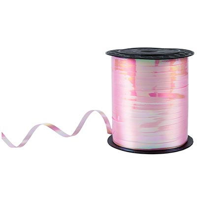 Лента для шаров Лента перламутровая розовая 5ммх230м