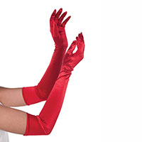 Казино Перчатки длинные красные 1508-0485