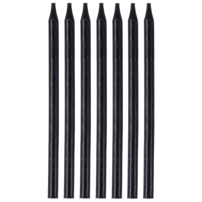 Черная Свечи для торта Черные 10см 12шт 1502-5233