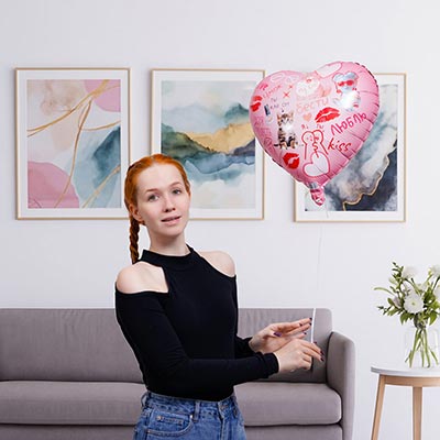 Шарики из фольги Шар сердце 45см БЕСТИ Подруге