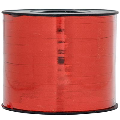 Лента для шаров Лента металлизированная 5ммХ250м красная