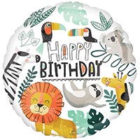 Шар 45см H.Birthday Лев и компания