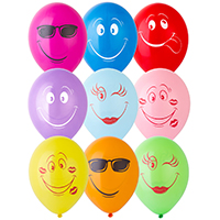 Улыбка Шары с рисунком 30см Улыбка 1103-0107