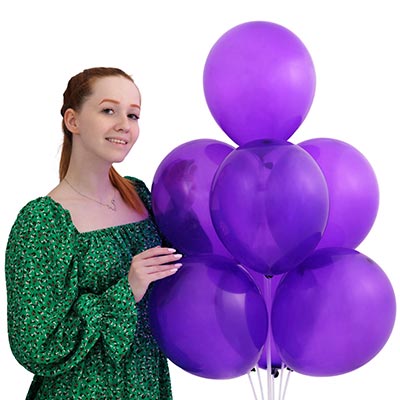Шарики из латекса Шары 30см пастель фиолетовые Весёл.Затея