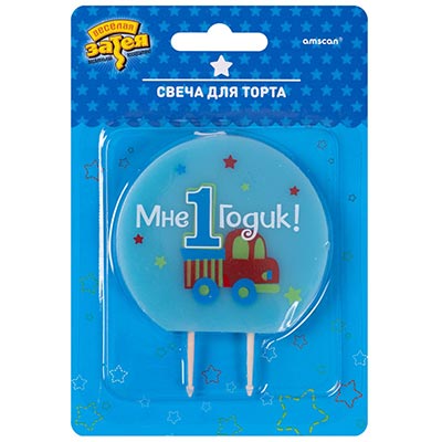 Свечи для торта Свеча для торта 1-й ДР Мальчик