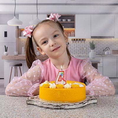 Свечи-цифры Свеча-цифра "4" Шары 7см