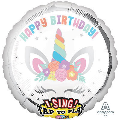 Единорог Шар Джамбо музыкальный НВ Единорог 1203-0734