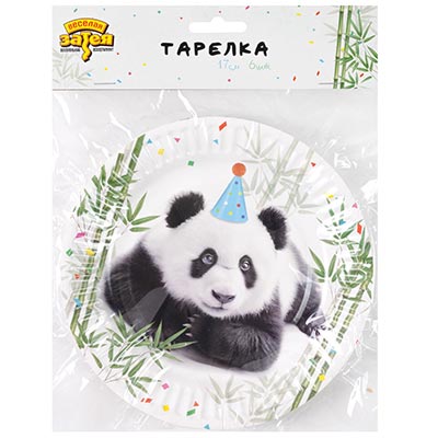 Тарелки Тарелка Панды фотографичные 17см 6шт