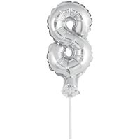 Цифры и числа Цифра-топпер 8 5&quot; Silver 1502-4546