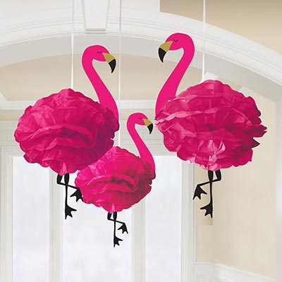 Фигуры подвесные Фламинго, 3 штуки