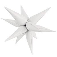 Шар 3D ЗВЕЗДА 64см Составная White